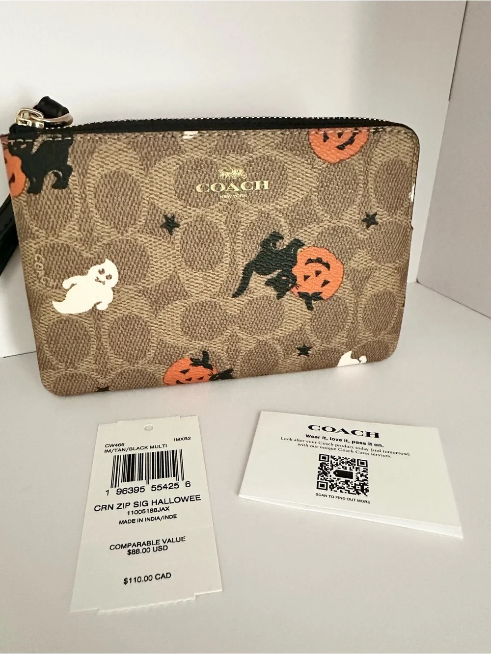 New~ COACH Halloween Print Wristlet/ Wallet (Rare!)